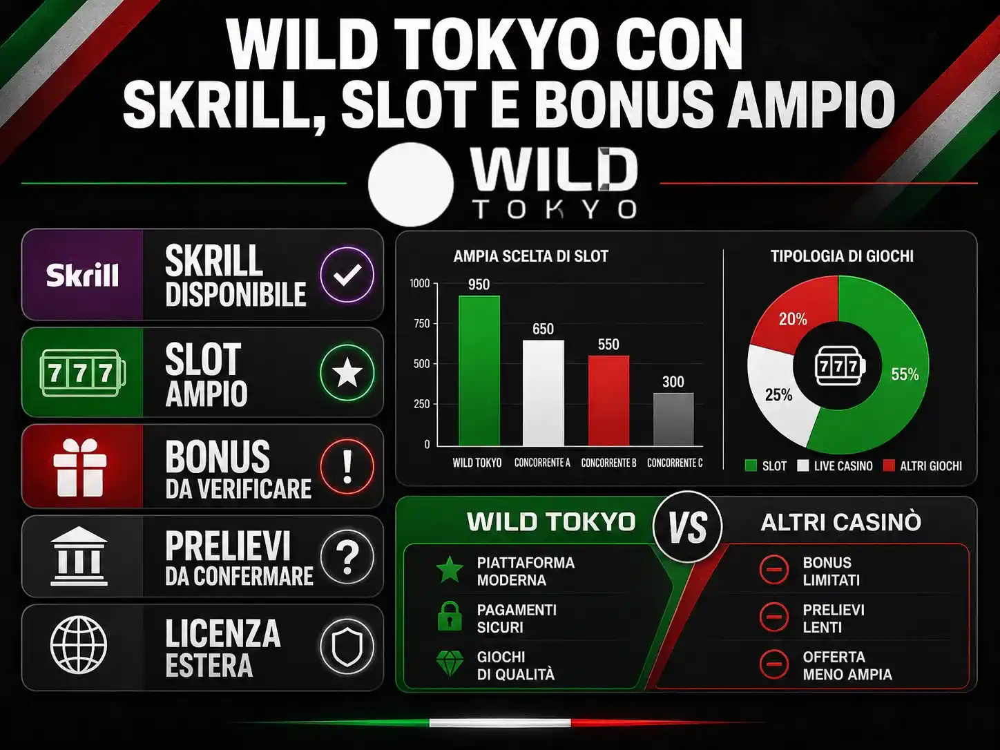 Wild Tokyo Con Skrill, Slot E Bonus Ampio